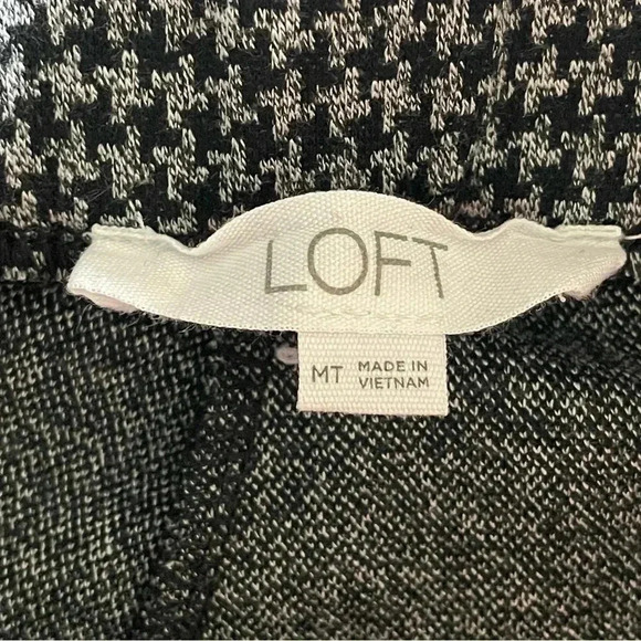 Loft Houndstooth High Rise Ankle Slim Fit Pullover Legging Size M Tall - Picture 6 of 7
